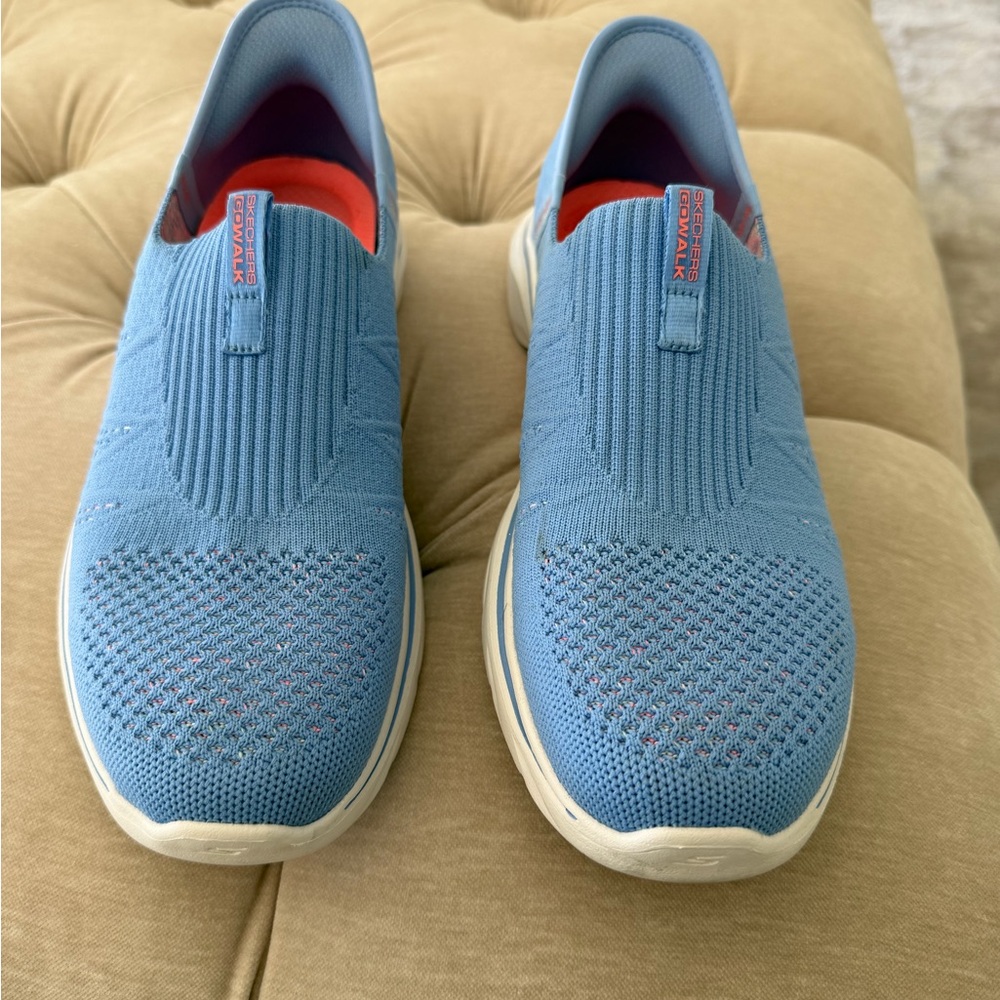 Women’s Skechers Go-Walk Slip-Ins - Light Blue